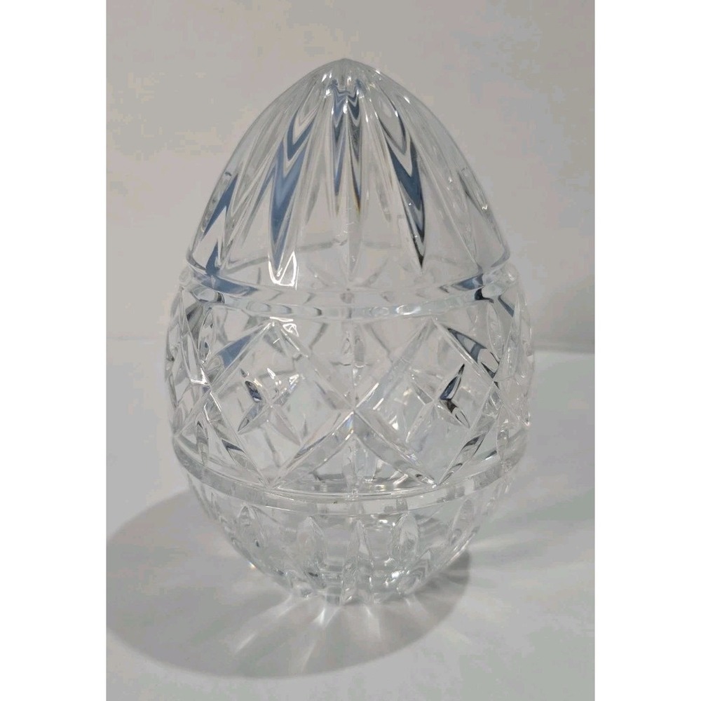 Bohemia Czech Republic Lead Crystal Egg 5-1/2x4x4" Over 24%PbO   ZMW